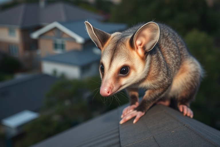 Possum in Keysborough residential area